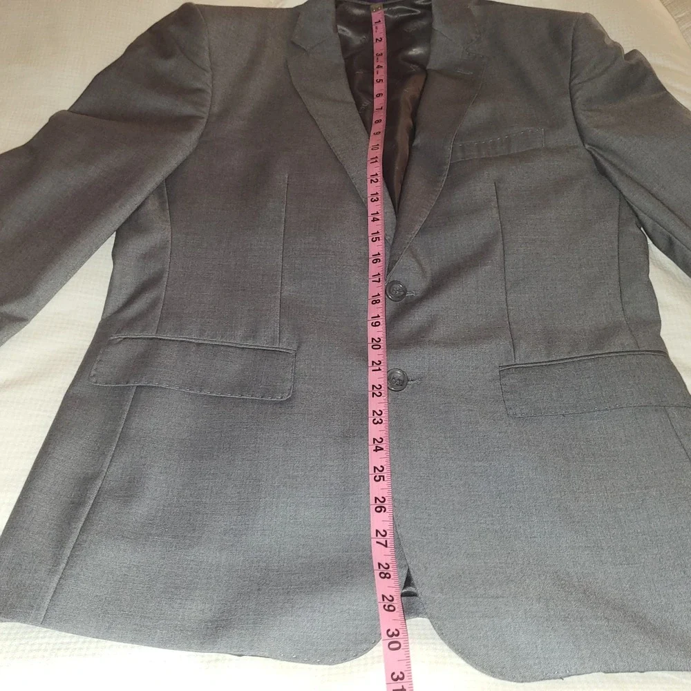 Vinci 2-Button Grey Classic Tailored Suit Jacket Blazer 42R - Picture 14 of 14